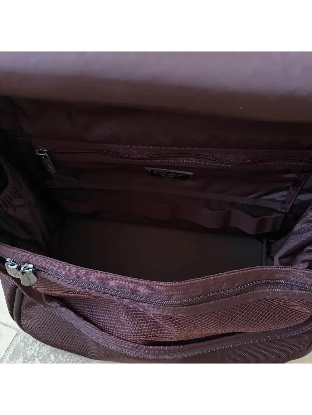 Briggs & Riley Travel Bag Hanging Tote Crossbody Strap Ballistic Burgundy Unisex